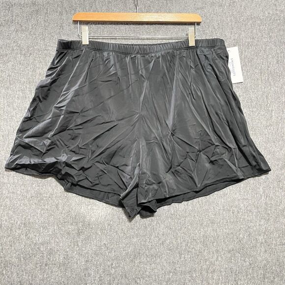 Women's Swimsuits for All Swim Shorts, Lined, NWT, Black, Relaxed, Plus Size 22 - Picture 1 of 4